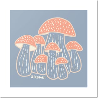 Light mushrooms Posters and Art